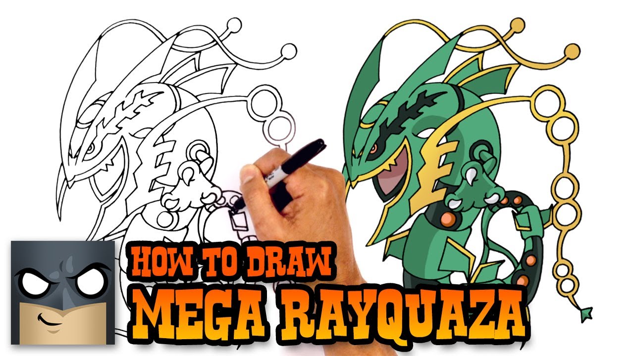 How To Draw Rayquaza From Pokemon Drawingtutorials101 Com All - PELAJARAN