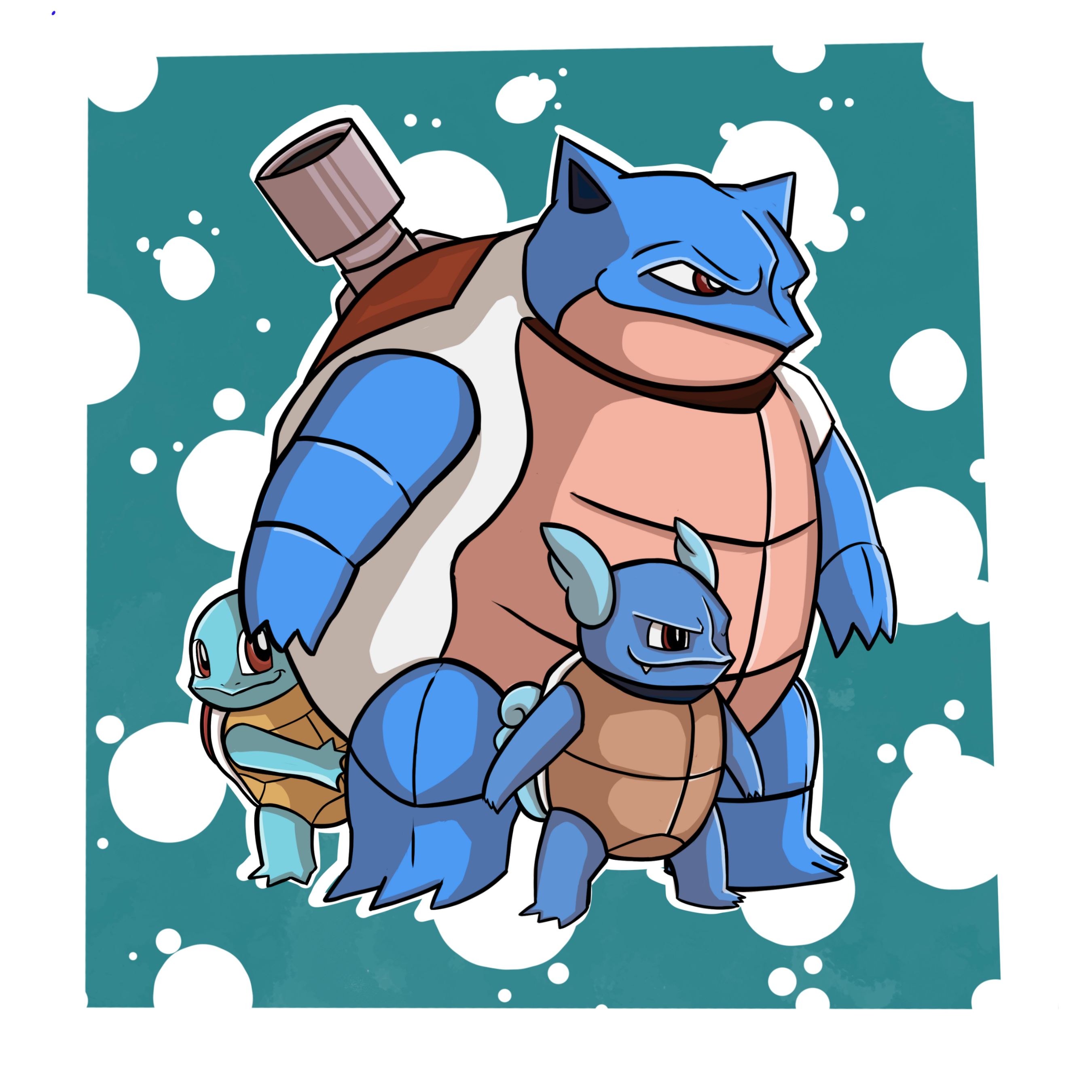 2700x2700 as part of a drawing challenge, i drew squirtle, wartortle - Pokemon Squirtle Drawing