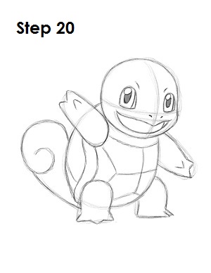 300x388 How To Draw Squirtle - Pokemon Squirtle Drawing