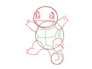 302x227 How To Draw Squirtle - Pokemon Squirtle Drawing