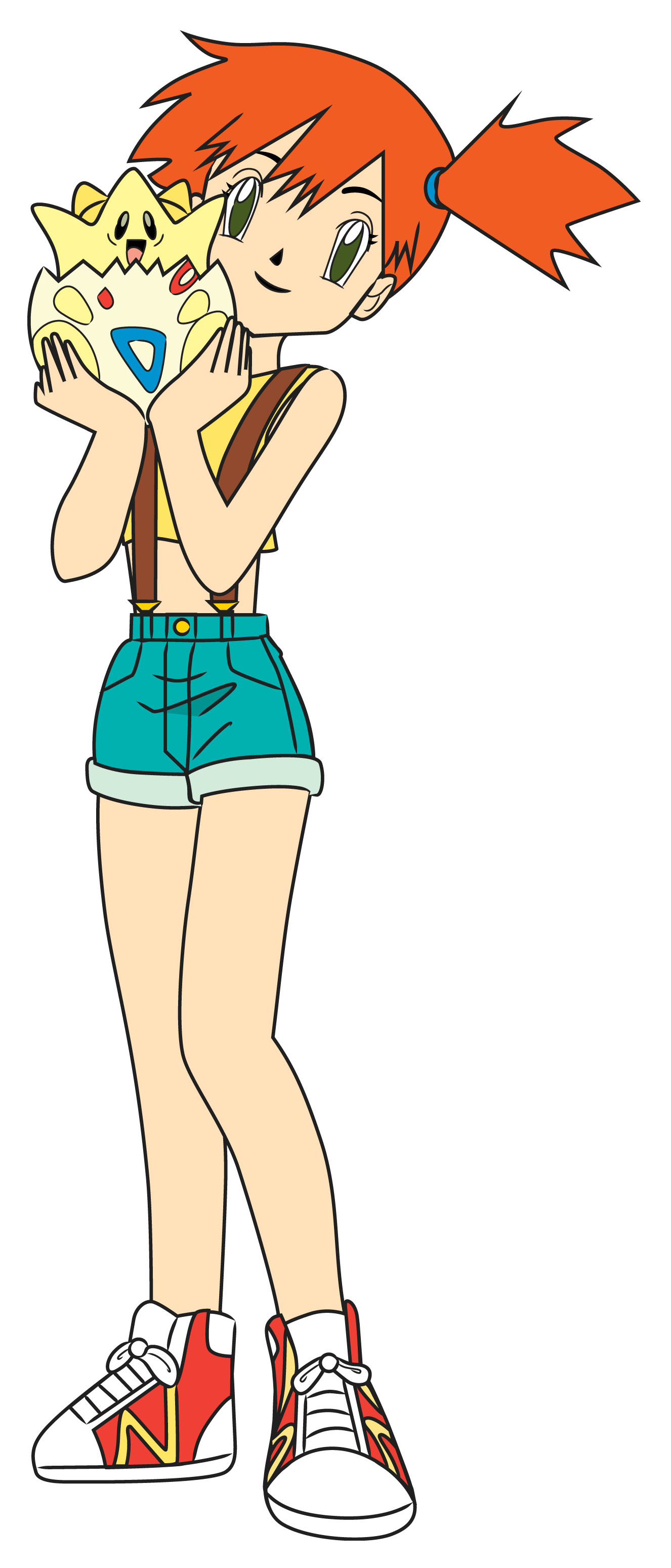1326x3097 how to draw misty from steps - Pokemon Trainer Drawing