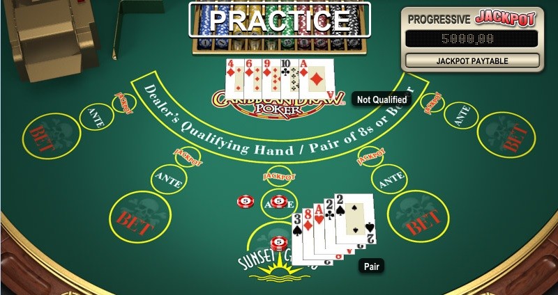 800x424 How To Play Caribbean Draw Poker - Poker Table Drawing