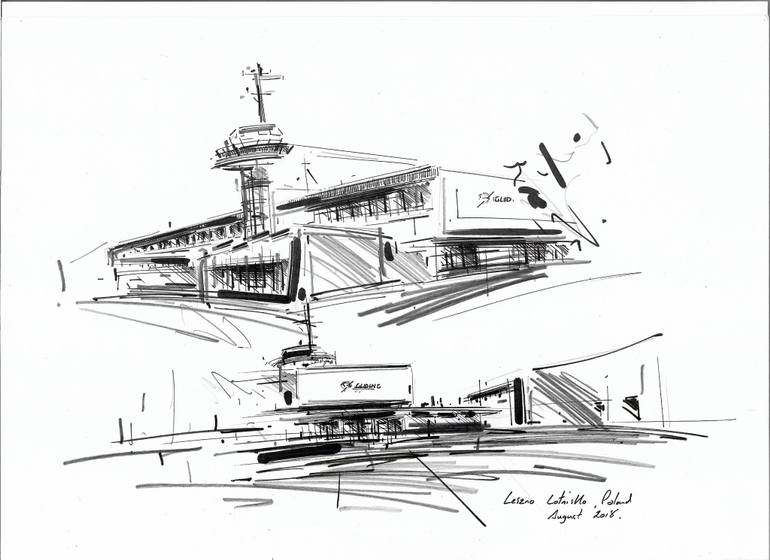 770x560 Leszno Airport, Poland, Drawing - Poland Drawing