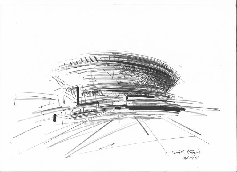 770x560 Spodek Katowice, Poland Drawing - Poland Drawing
