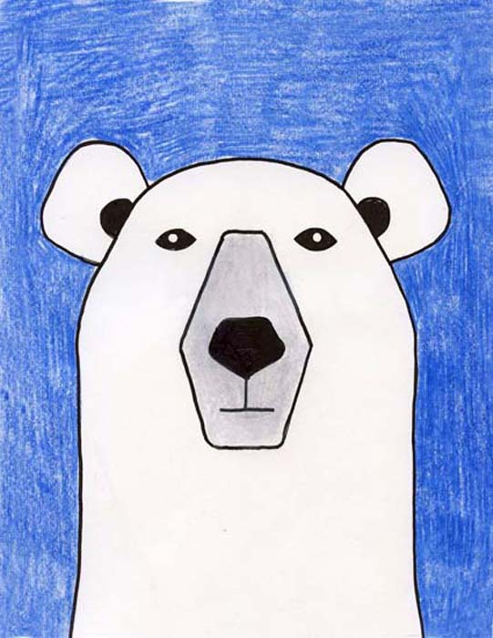 541x700 Polar Bear Art Projects For Kids - Polar Bear Cartoon Drawing