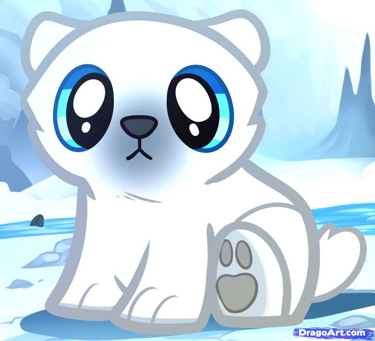 736x670 Polar Bear Drawing Tutorial - Polar Bear Cartoon Drawing