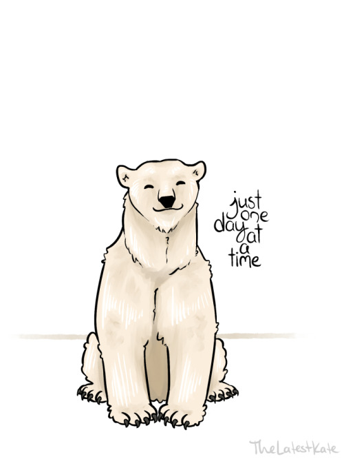 500x666 drawing cute anxiety polar bear positive mental health recovery - Polar Bear Cute Drawing
