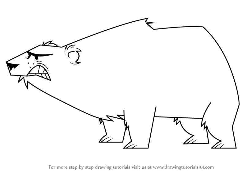 800x566 Learn How To Draw Polar Bear From Total Drama - Polar Bear Drawing
