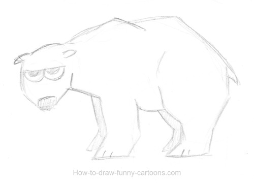 500x360 Polar Bear Drawings - Polar Bear Drawing