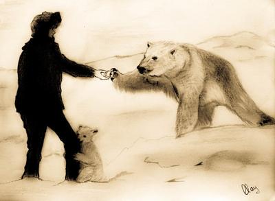 400x293 My Drawing Of An Polar Bear - Polar Bear Drawing