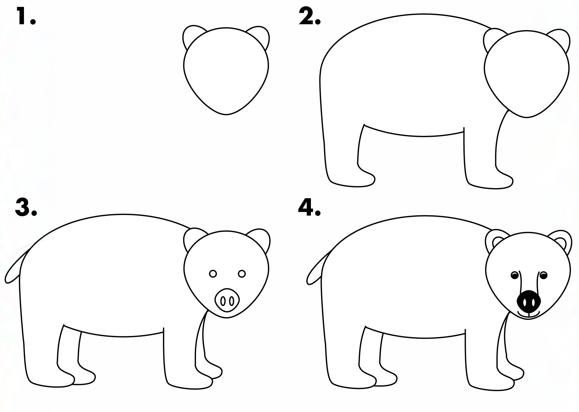 Как нарисовать ребенка поэтапно простым карандашом. Схема рисования медведя для детей. Поэтапное рисование медведя. Рисунок медведя карандашом для срисовки. Поэтапное рисование медведя для детей.