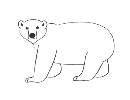 425x329 Bear Simple Panda Bear Simple Isolated Vector Logo Icon China - Polar Bear Drawing Step By Step