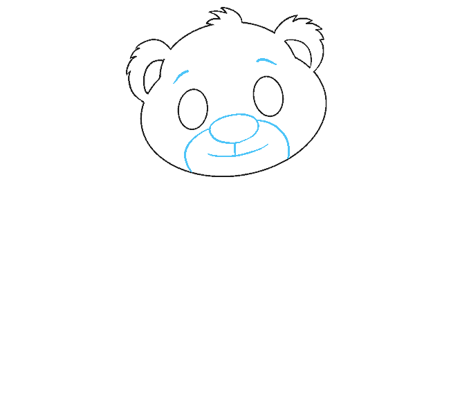 678x600 How To Draw A Polar Bear Cub In A Few Easy Steps Easydrawingguides - Polar Bear Face Drawing