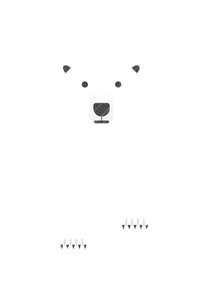 700x989 Polar Bear Art Print Draw - Polar Bear Face Drawing