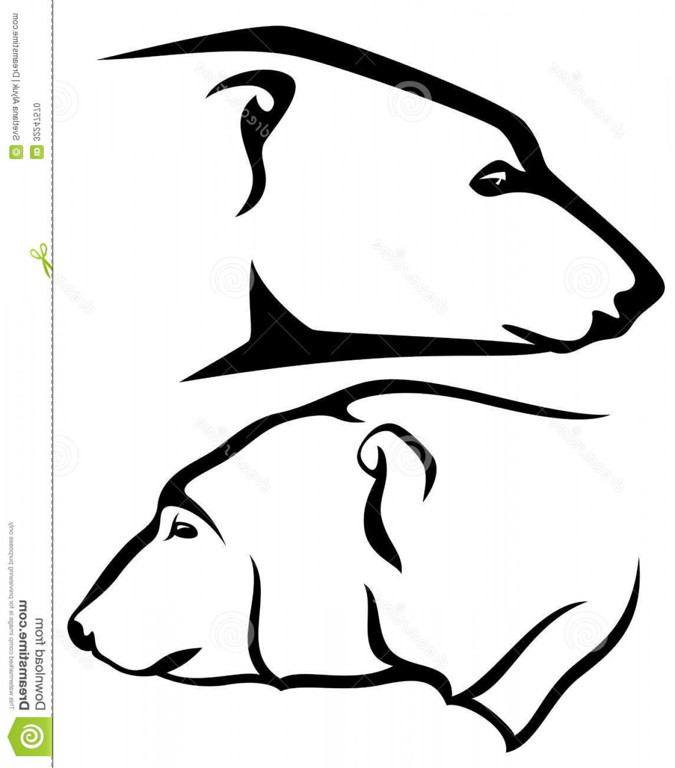 1372x1560 Stock Photo Polar Bear Head Profile Black White Outline Image - Polar Bear Head Drawing