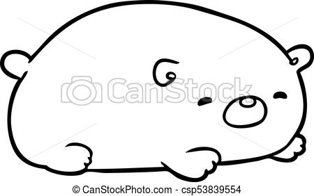 450x282 Cute Line Drawings - Polar Bear Line Drawing