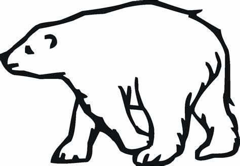 474x328 polar bear drawing for kids gtgt - Polar Bear Outline Drawing