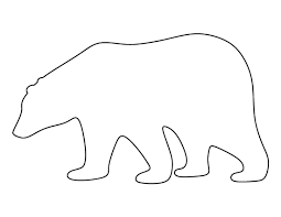 255x197 Polar Bear Template - Polar Bear Outline Drawing