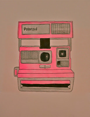308x400 Tumblr Polaroid Camera Drawing Discovered - Polaroid Camera Drawing