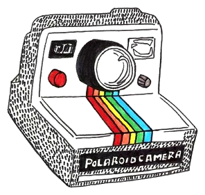 296x281 Polaroid Camera Drawing Transparent Png Image - Polaroid Drawing