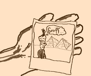 300x250 sad boi in egypt on a polaroid drawing - Polaroid Drawing