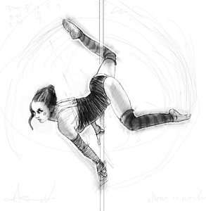 293x300 pole dancer drawings fine art america - Pole Dancer Drawing