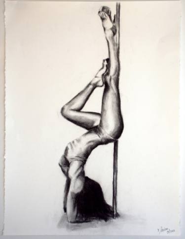 375x485 pole dancer drawings for sale saatchi art - Pole Dancer Drawing