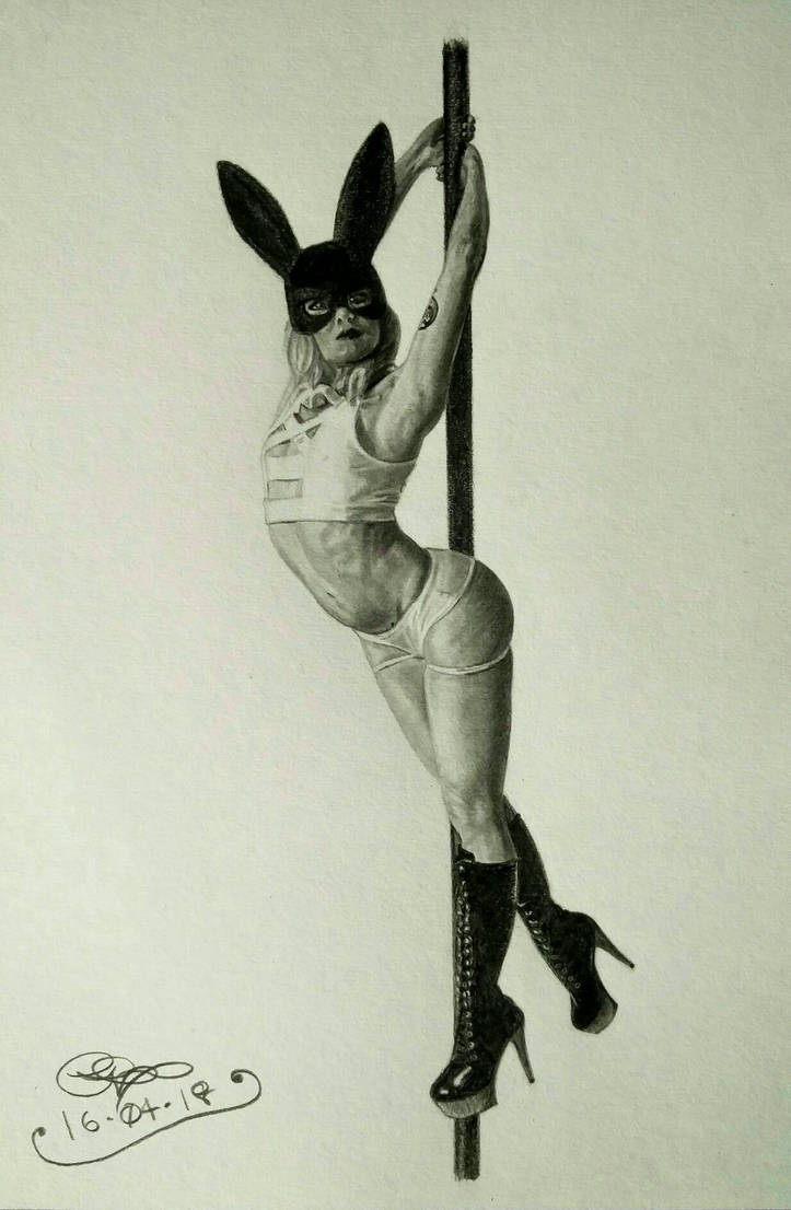 723x1106 pole dancer freehand figure drawing - Pole Dancer Drawing