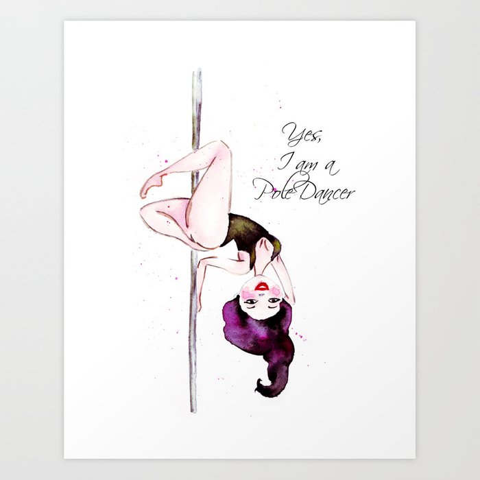 700x700 pole dancer pole dancing pole dance art print - Pole Dancer Drawing