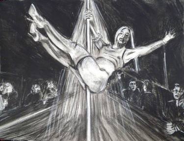 375x289 pole dancer drawing - Pole Dancer Drawing