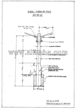 245x350 Poles For Street Light - Pole Drawing