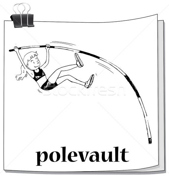 569x600 pole vault stock vectors, illustrations and cliparts stockfresh - Pole Vault Drawing