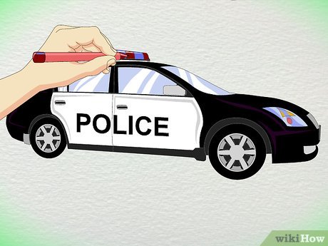 460x345 ways to draw a police car - Police Car Drawing