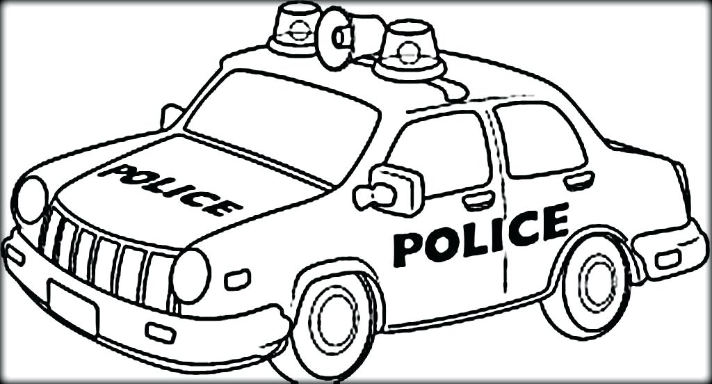 1024x552 police car coloring - Police Car Line Drawing