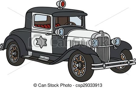 450x294 vintage police car royalty free download - Police Car Line Drawing