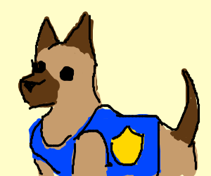 300x250 Police Dog Drawing - Police Dog Drawing