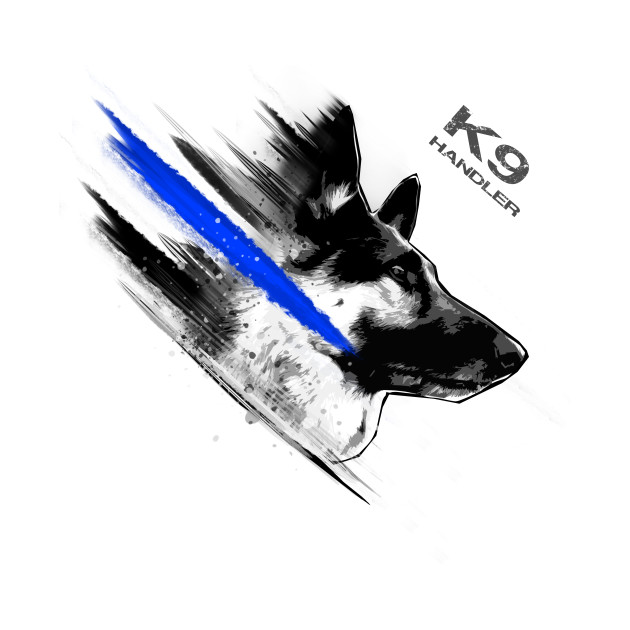 630x630 Handler Blue Streak Police Dog - Police Dog Drawing