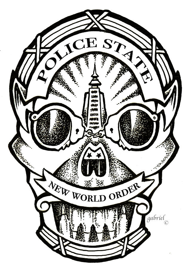 653x900 Police State Drawing - Police Drawing