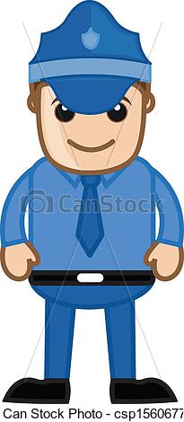 205x470 police officer - Police Drawing