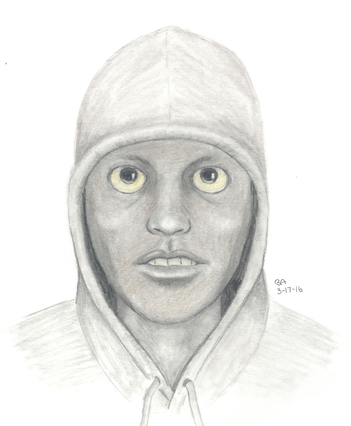 1152x1397 Police Release Sketch Of Big Eyed 'serial Peeper' Wanted - Police Drawing