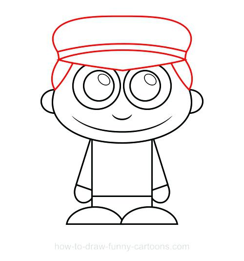 500x534 how to draw a police officer with to frame stunning how to draw - Police Hat Drawing