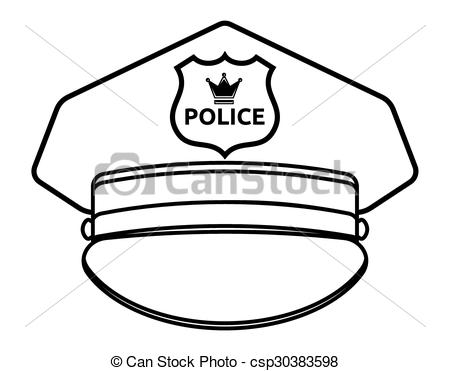 450x371 Police Cap - Police Hat Drawing