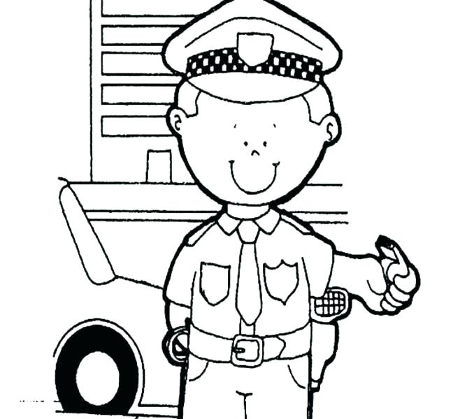 678x600 Coloring Pages Police Drawing Of Car - Police Hat Drawing