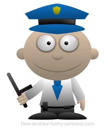 375x451 drawing a policeman cartoon - Police Officer Drawing