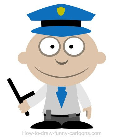 375x451 how to draw a police officer drawing a policeman cartoon draw - Police Officer Drawing