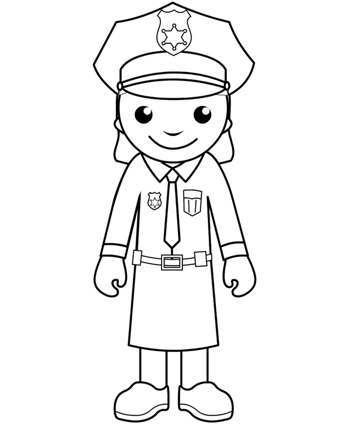 720x886 police officer - Police Officer Drawing
