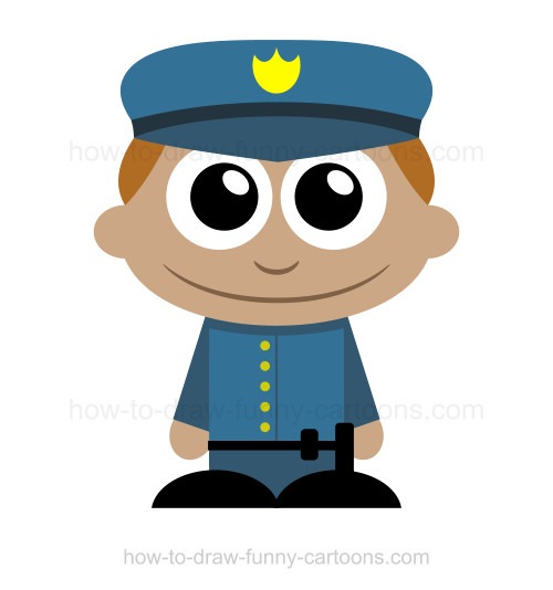 500x534 police officer drawing - Police Officer Drawing