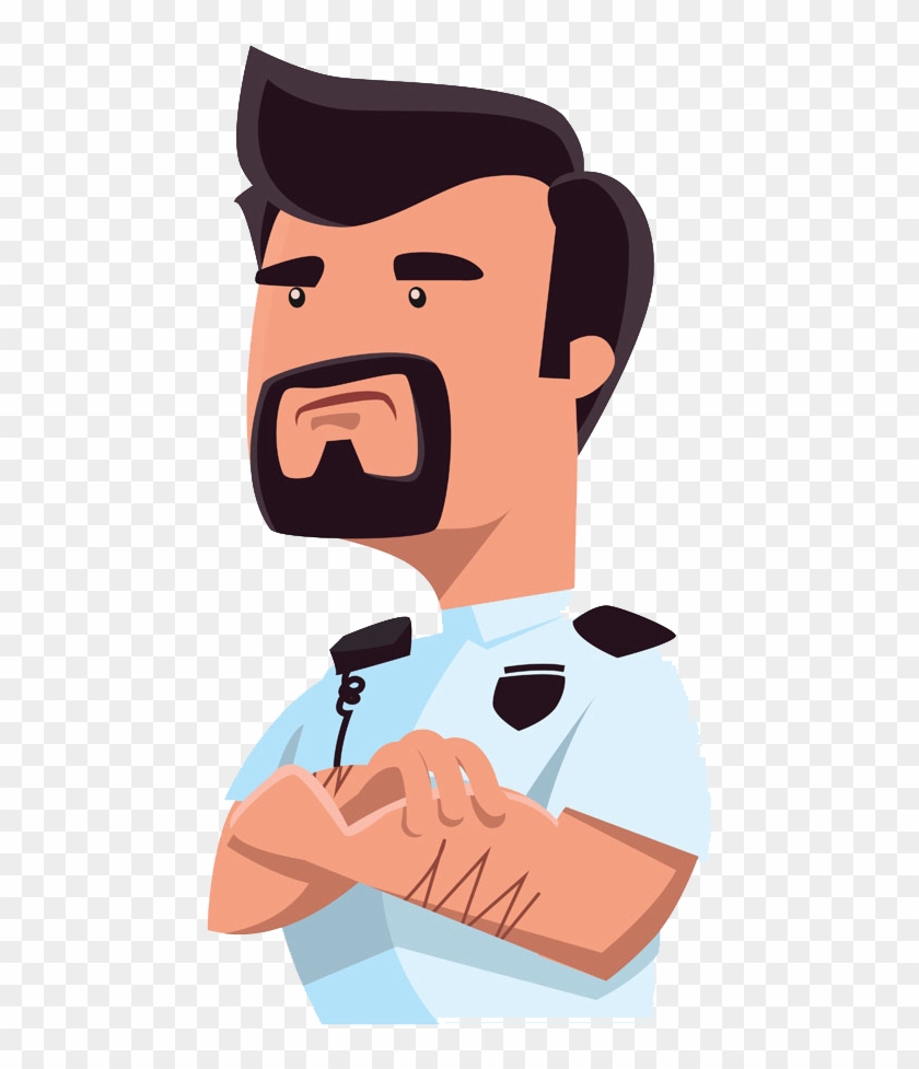 840x977 security guard drawing police officer cartoon - Police Officer Drawing