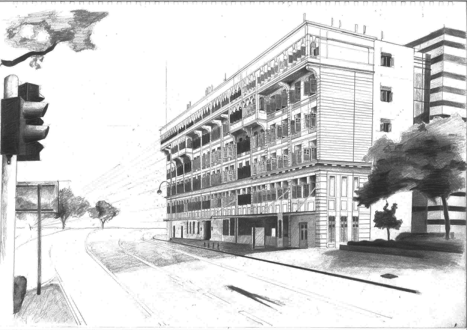 1920x1357 Haikal Hamzah - Police Station Drawing