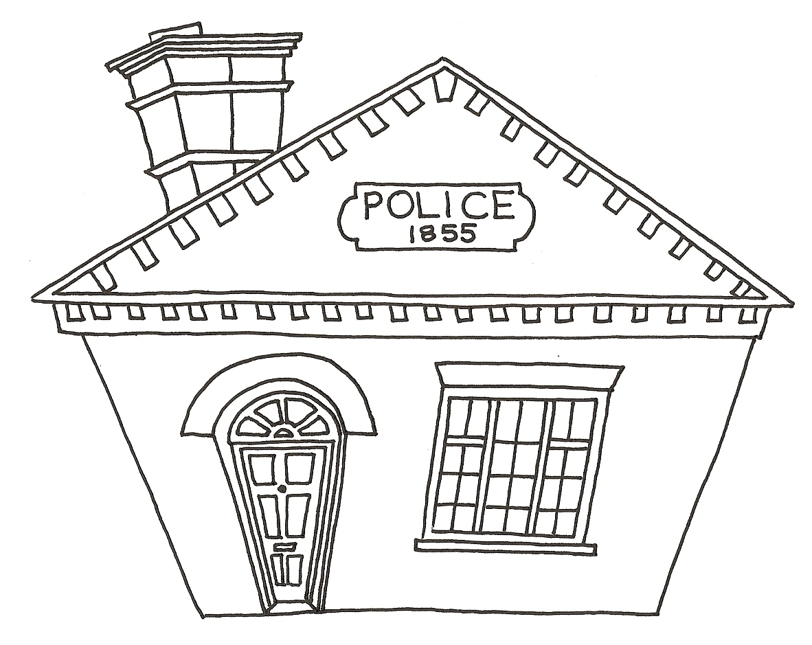 Police Station Drawing at PaintingValley.com | Explore collection of